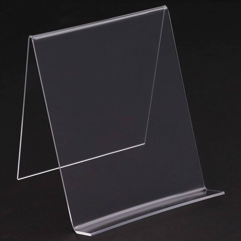 6Pack Clear Acrylic Book Display Stand Easel, 4.5" x 5" each, Premium